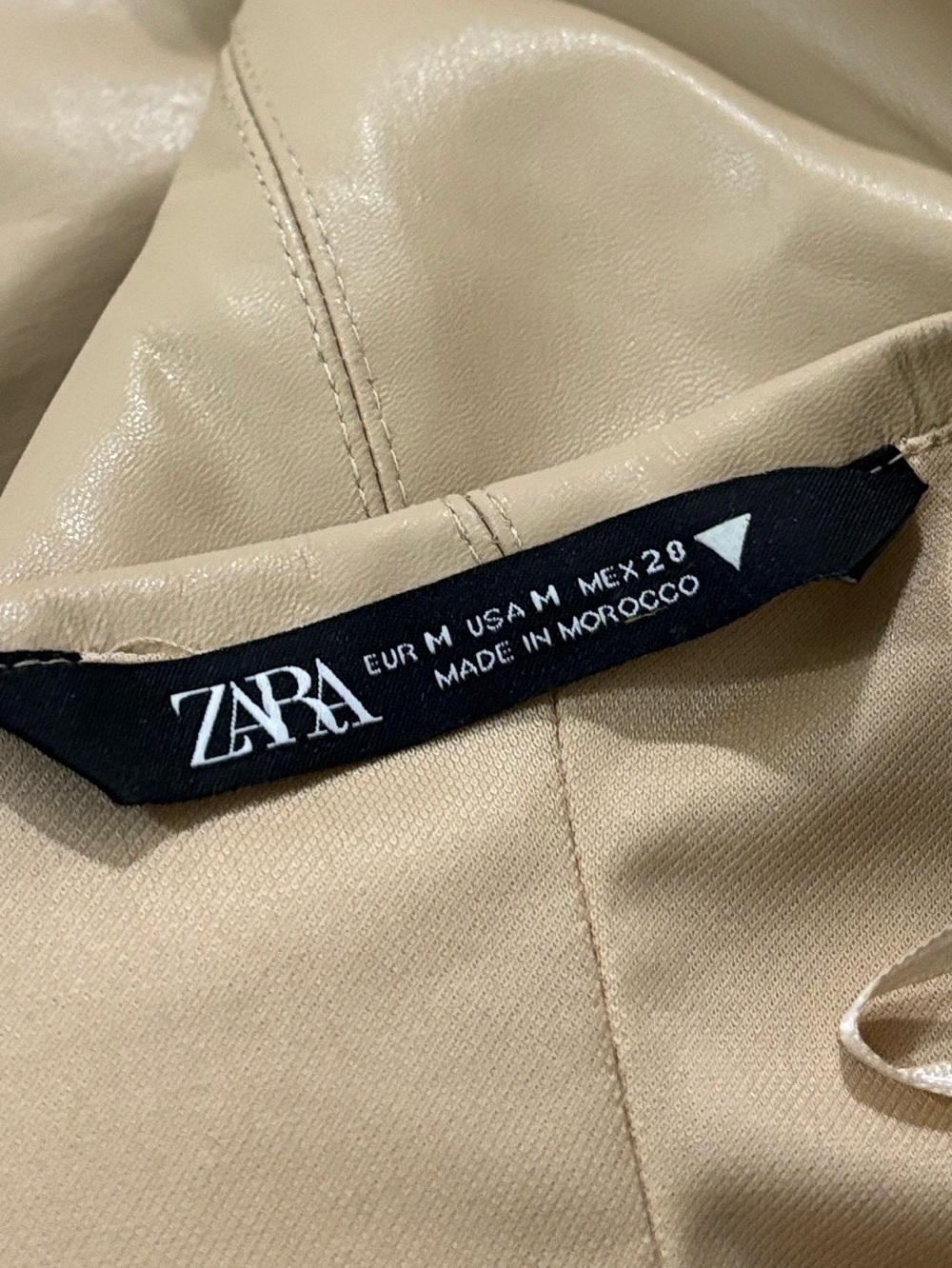 Zara faux leather strapless 
BLOGGERS FAVORITE
 Cream Midi Dress Size M NWOT - Picture 11 of 15